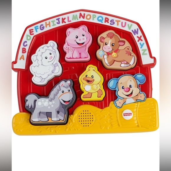 FISHER PRICE Laugh & Learn Farm Animal Puzzle Infant & Toddler Ages: 12-36m New! - Picture 6 of 10